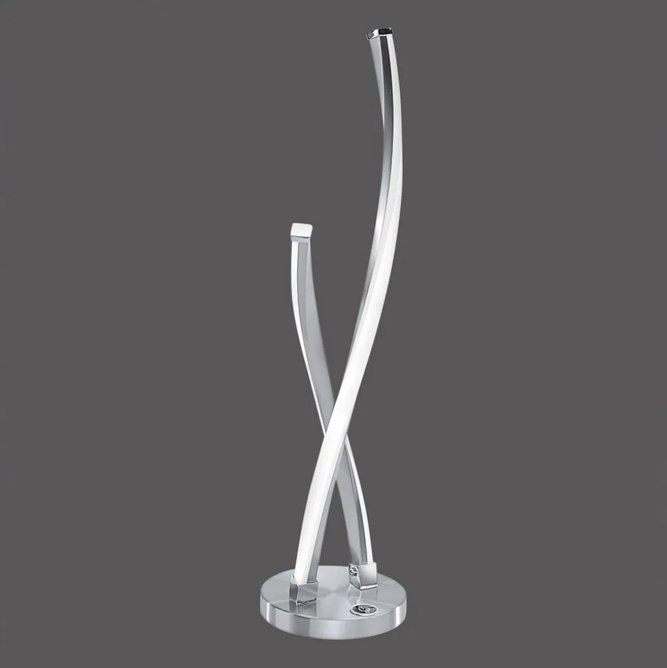 Paul Neuhaus LED-bordlampe Polina, sølv, metal, dæmpbar
