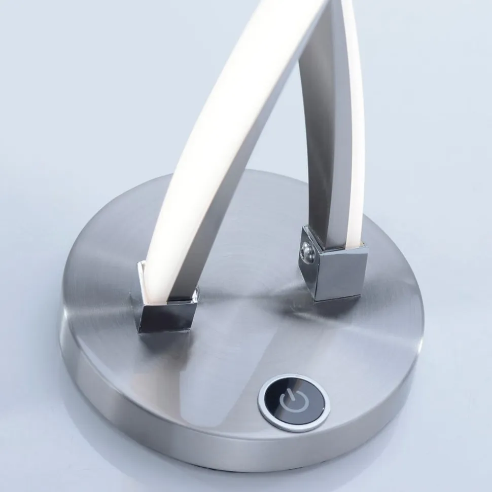 Paul Neuhaus LED-bordlampe Polina, sølv, metal, dæmpbar