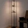 Paul Neuhaus LED-gulvlampe Contura, sort, metal, 140 cm