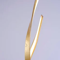 Paul Neuhaus LED-gulvlampe Linda, guld, metal, dæmpbar
