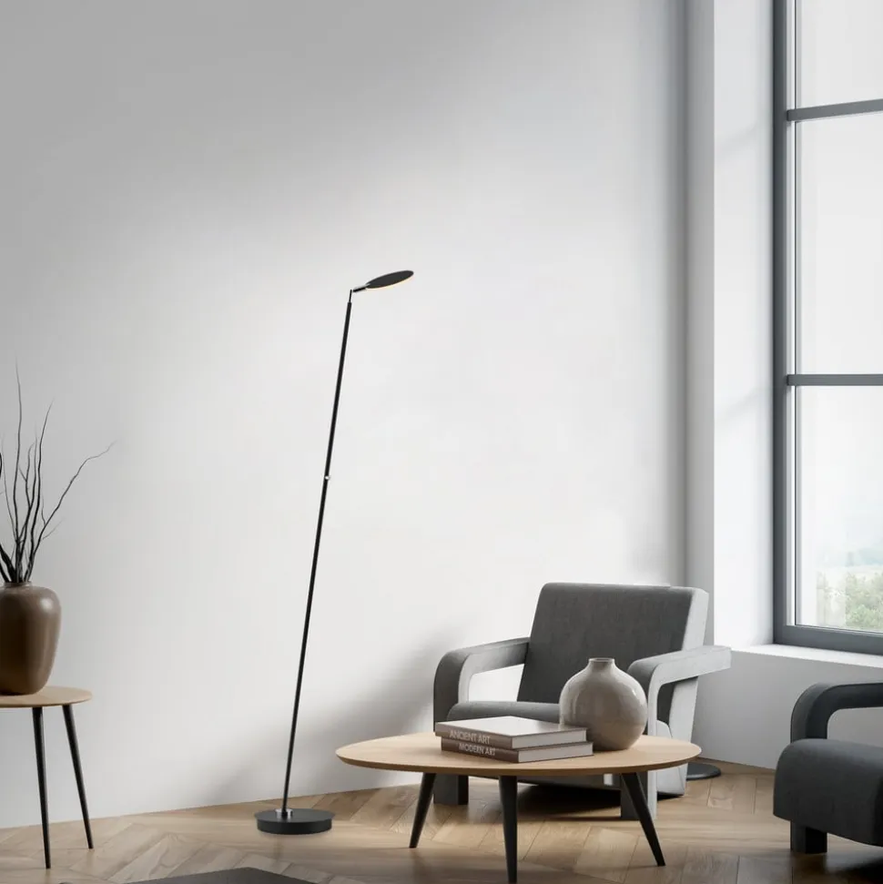 Paul Neuhaus LED-gulvlampe Akku-Bente, sort, CCT, USB-C