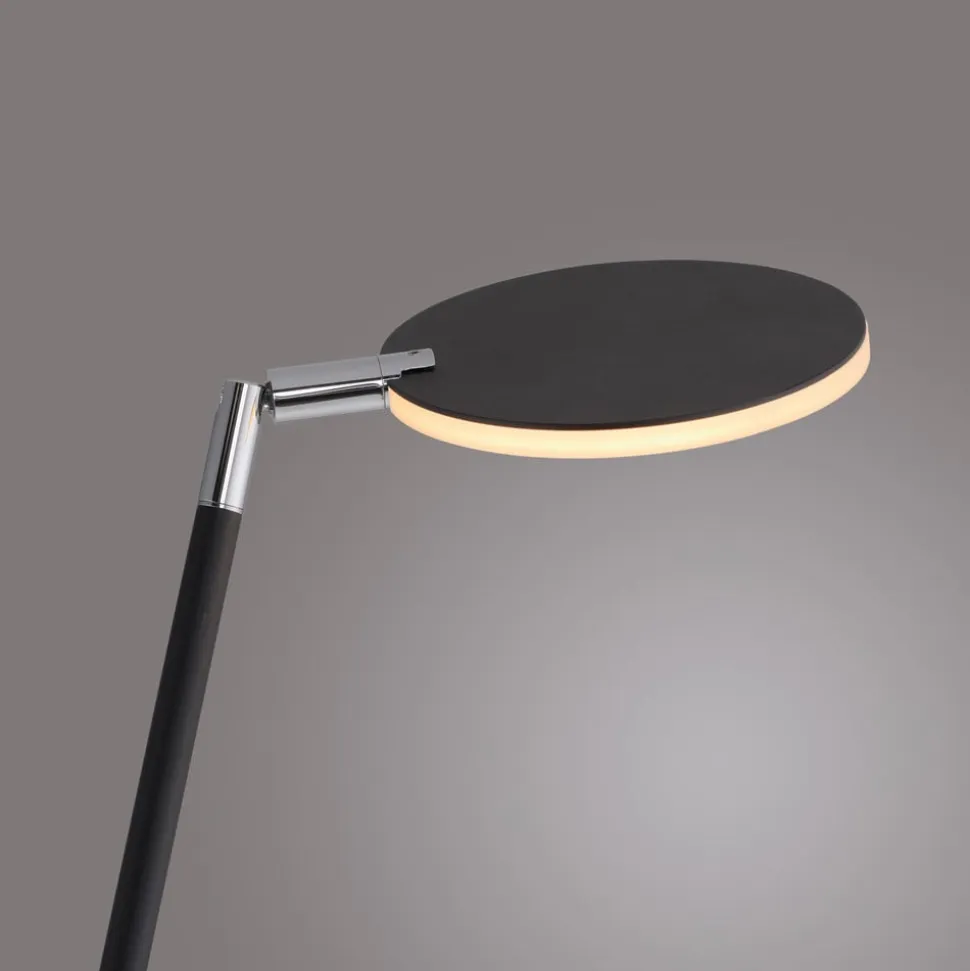 Paul Neuhaus LED-gulvlampe Akku-Bente, sort, CCT, USB-C
