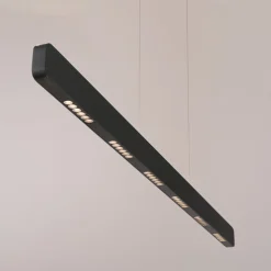 Paul Neuhaus LED-hængelampe Q-Stretto, sort, 120 cm