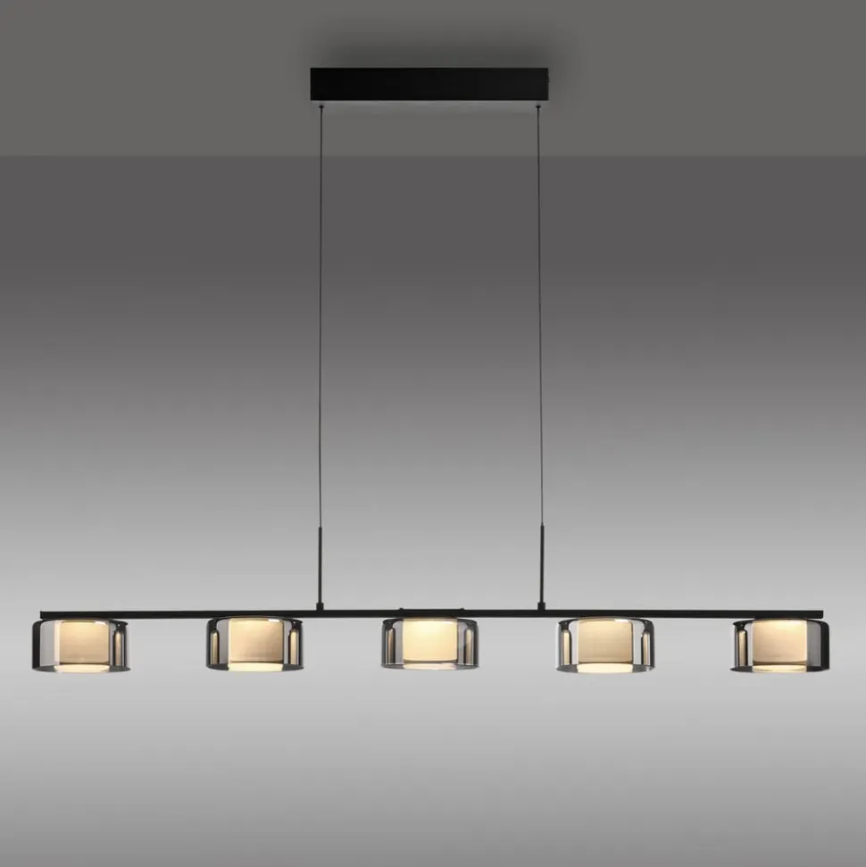 Paul Neuhaus LED-hængelampe Rika, 119 cm, glas, dæmpbar