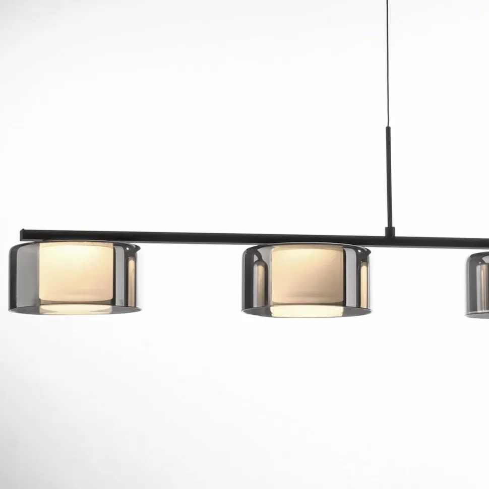 Paul Neuhaus LED-hængelampe Rika, 119 cm, glas, dæmpbar