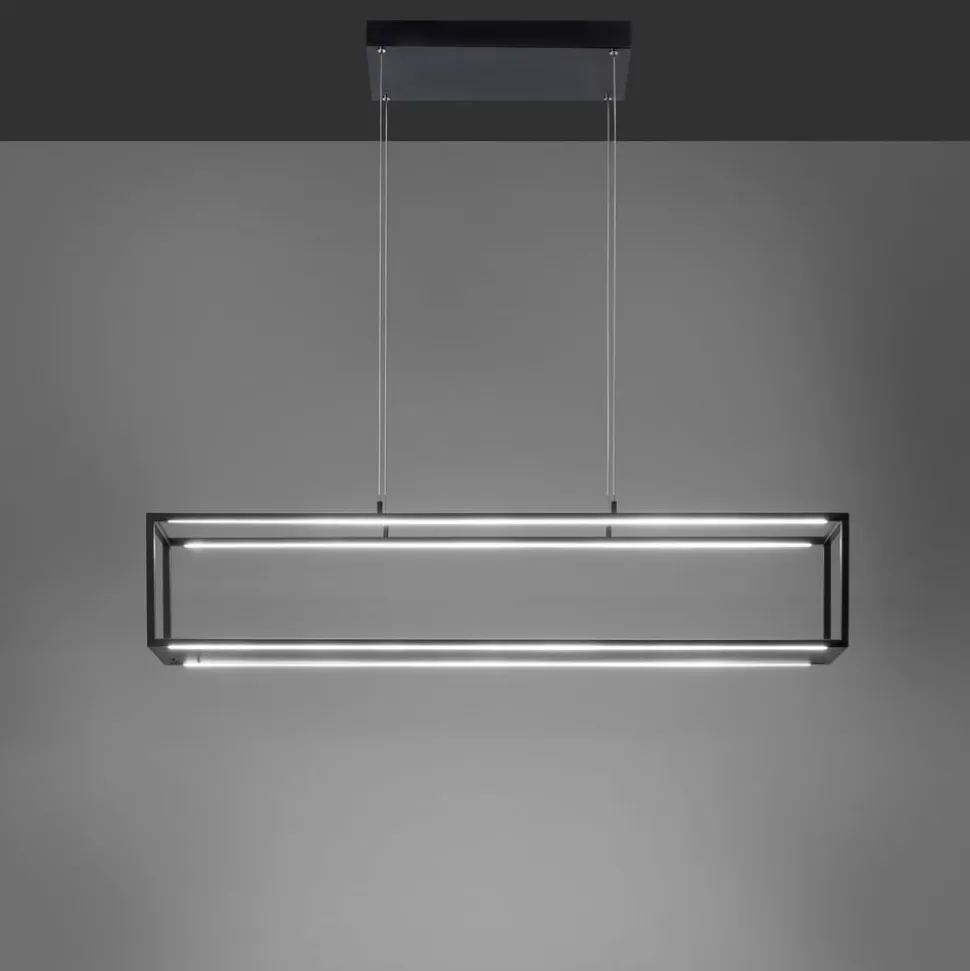 Paul Neuhaus LED-hængelampe Contura, sort, 105 cm