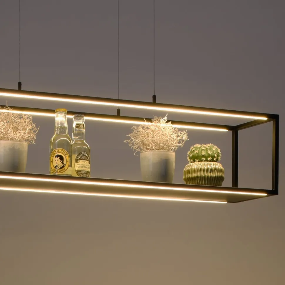 Paul Neuhaus LED-hængelampe Contura, sort, 105 cm