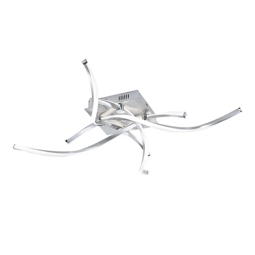 Paul Neuhaus LED-loftlampe Polina, 4 lyskilder, sølv, dæmpbar