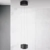 Paul Neuhaus LED-pendellampe Q-Stretto, sort, Ø 14,5 cm