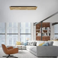 Paul Neuhaus Loftlampe Q-Acoustic træ 115 x 31 cm
