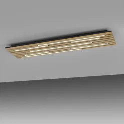 Paul Neuhaus Loftlampe Q-Acoustic træ 115 x 31 cm