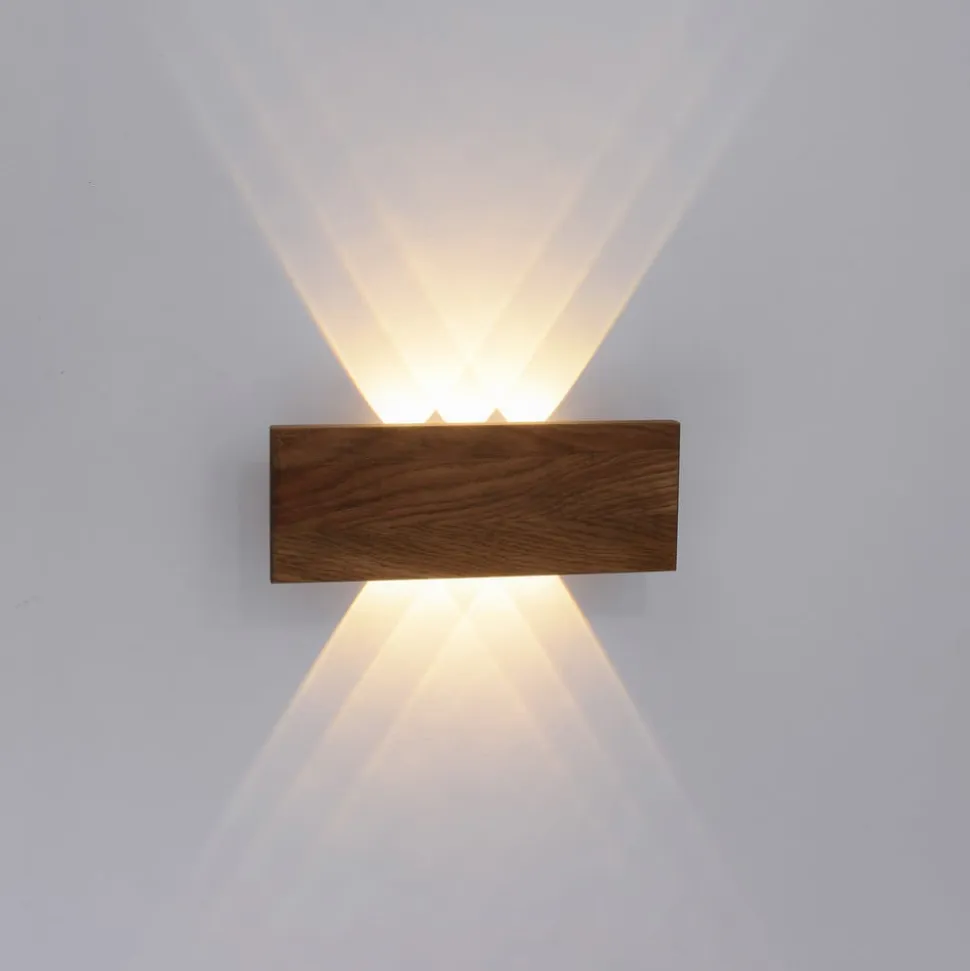 Paul Neuhaus Palma LED-væglampe i træ 32 cm