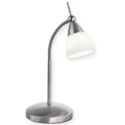 Paul Neuhaus Pino bordlampe, grå, 45 cm, dæmpbar, G9