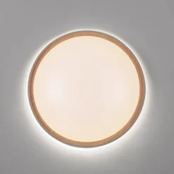 Paul Neuhaus Q-EMILIA LED-loftslampe, grå/træ