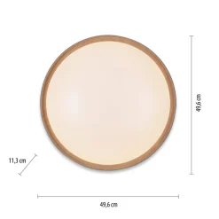 Paul Neuhaus Q-EMILIA LED-loftslampe, grå/træ