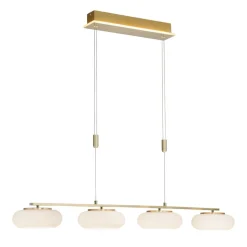 Paul Neuhaus Q-ETIENNE LED-hængelampe 4 lk messing