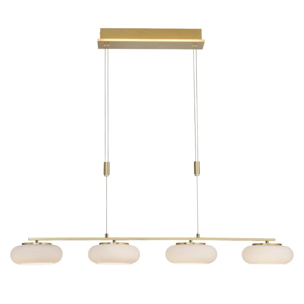 Paul Neuhaus Q-ETIENNE LED-hængelampe 4 lk messing