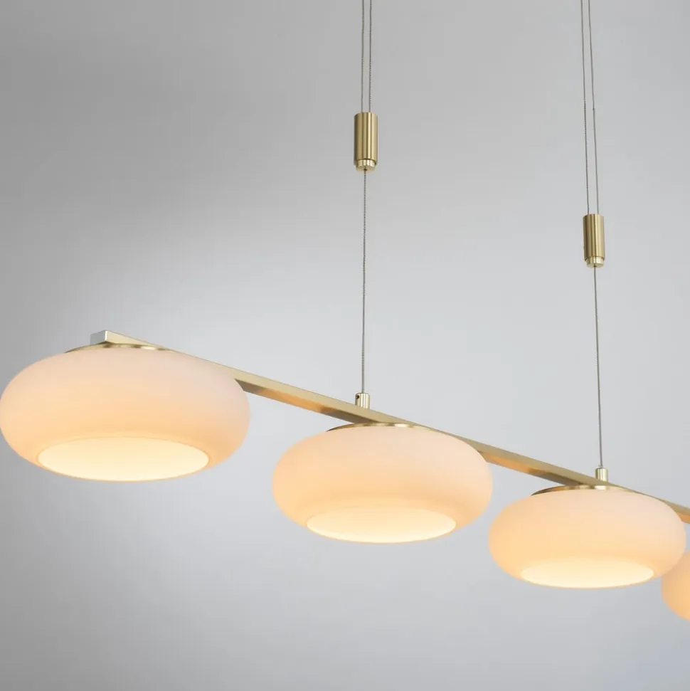 Paul Neuhaus Q-ETIENNE LED-hængelampe 4 lk messing