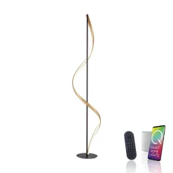 Paul Neuhaus Q-Swing gulvlampe antracit/messing