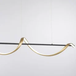 Paul Neuhaus Q-Swing hængelampe, antracit/messing
