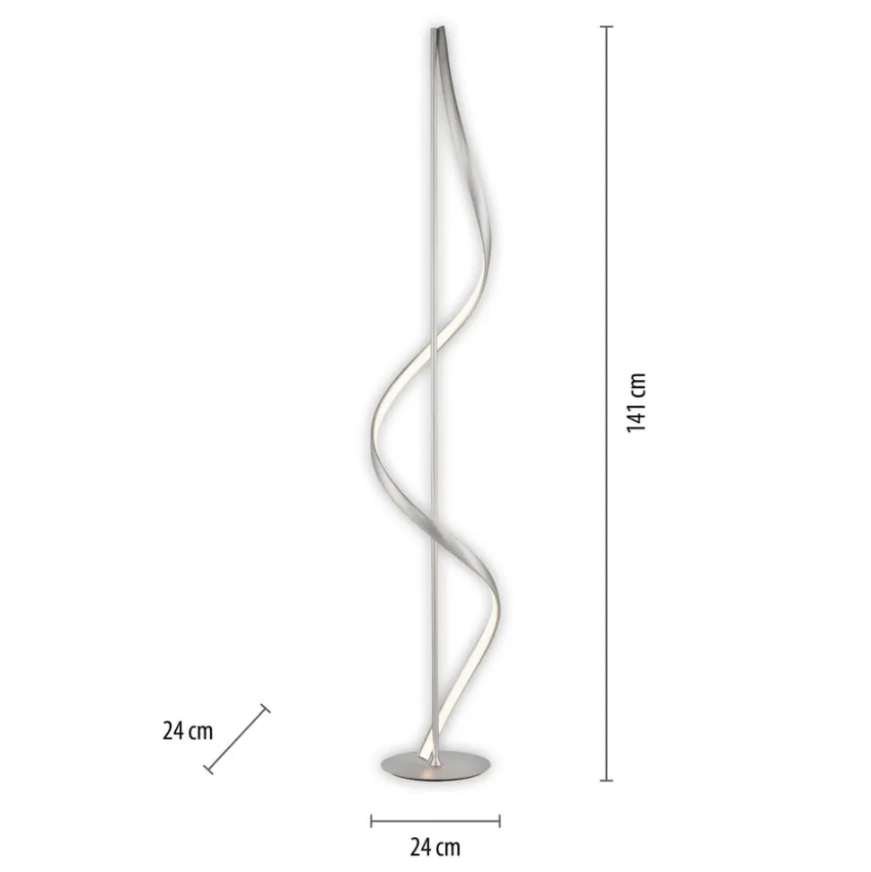 Paul Neuhaus Q-Swing LED-gulvlampe, stål