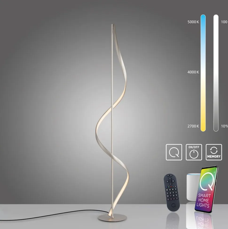 Paul Neuhaus Q-Swing LED-gulvlampe, stål
