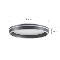 Paul Neuhaus Q-VITO LED-loftslampe 40 cm antracit