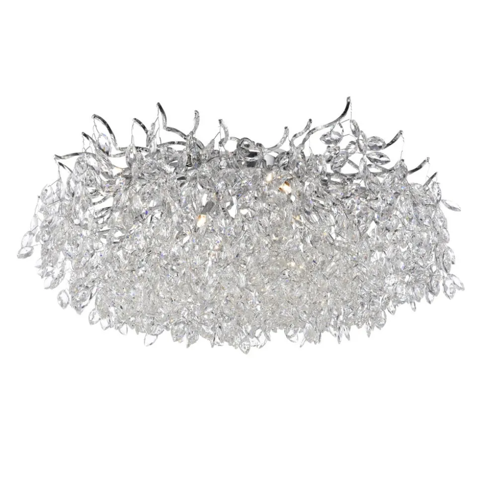 Paul Neuhaus Ricicle loftslampe, krystalpendel, Ø 80 cm