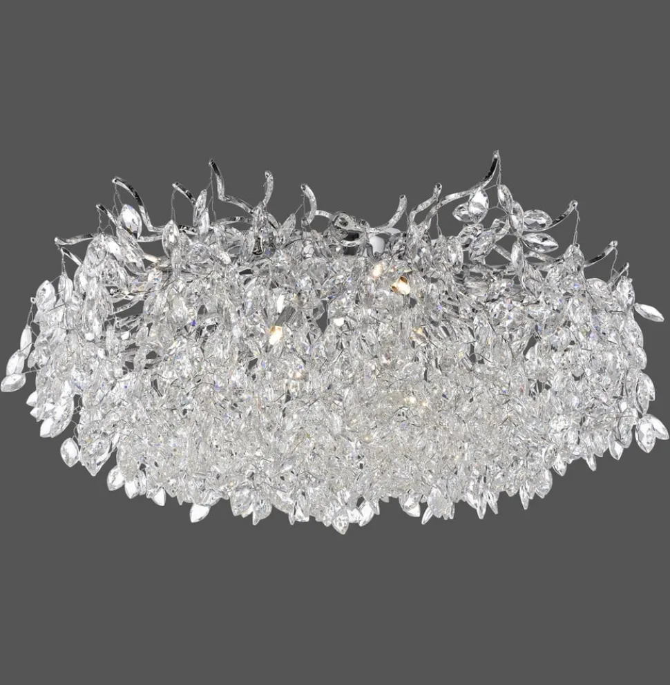 Paul Neuhaus Ricicle loftslampe, krystalpendel, Ø 80 cm