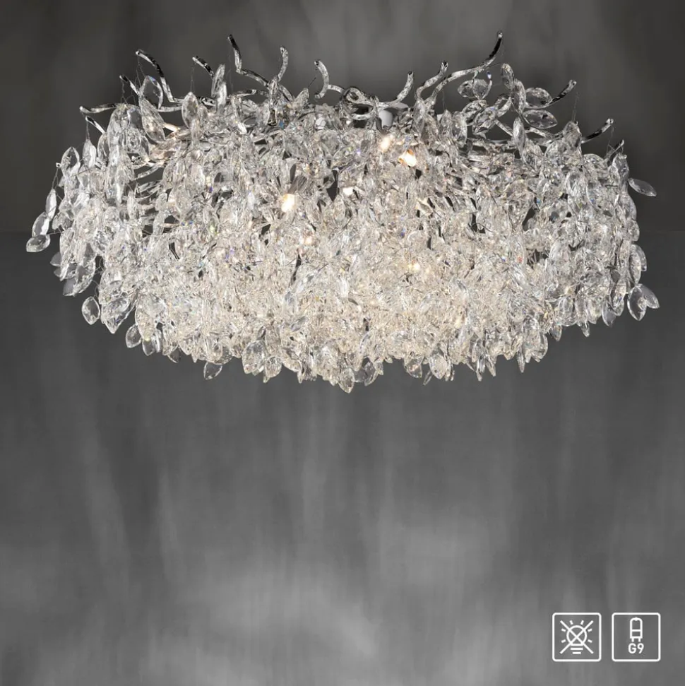 Paul Neuhaus Ricicle loftslampe, krystalpendel, Ø 80 cm