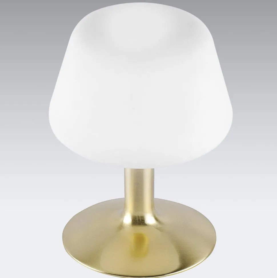 Paul Neuhaus Till bordlampe, messingfarvet, glas, dæmpbar