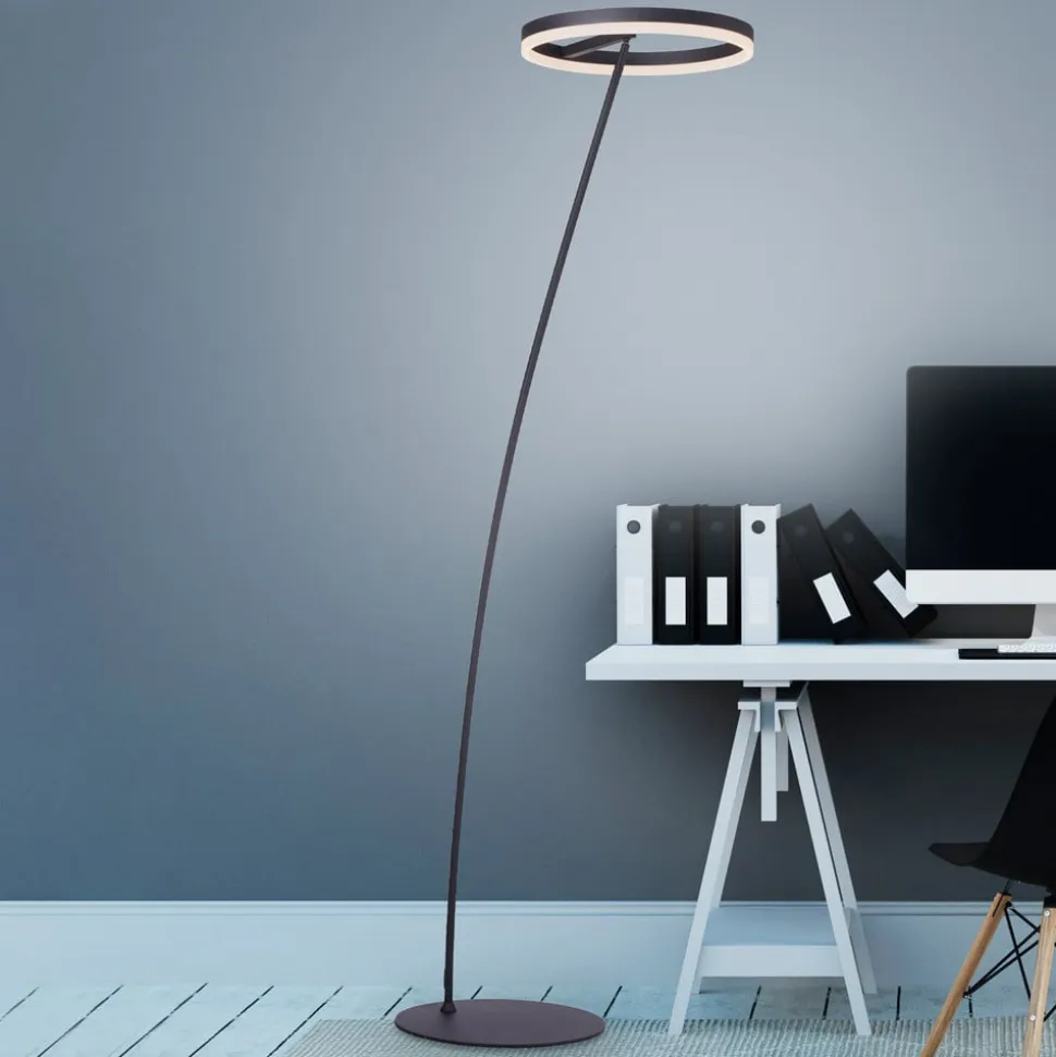 Paul Neuhaus Titus LED-gulvlampe antracit dæmper