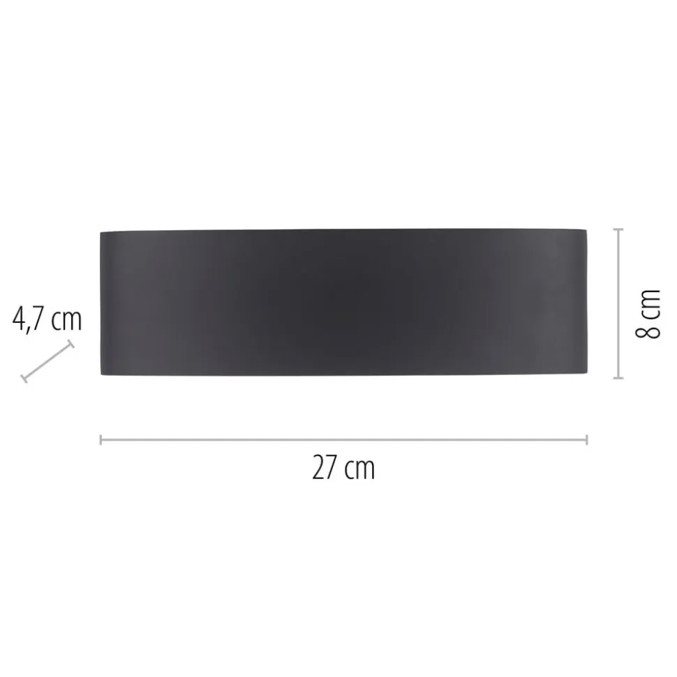Paul Neuhaus udendørs LED-væglampe Carlo, 27 cm, sort