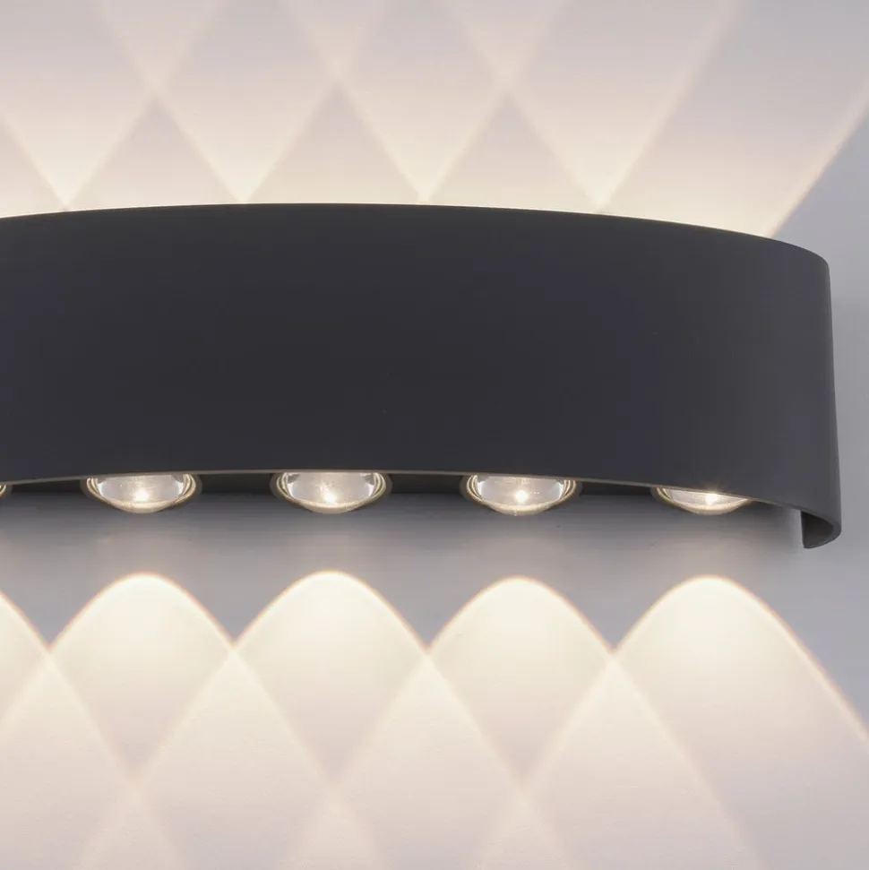 Paul Neuhaus udendørs LED-væglampe Carlo, 27 cm, sort