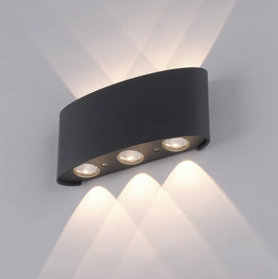 Paul Neuhaus udendørs LED-væglampe Carlo, 17 cm, sort