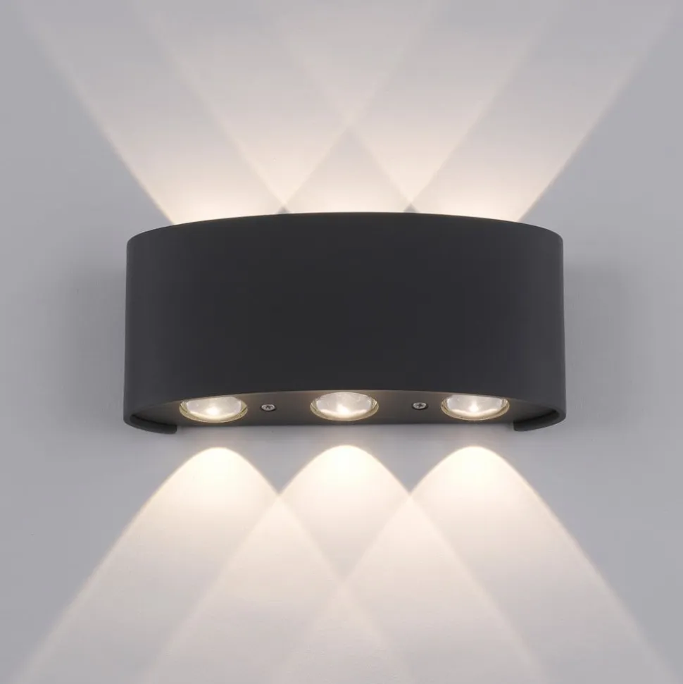 Paul Neuhaus udendørs LED-væglampe Carlo, 17 cm, sort