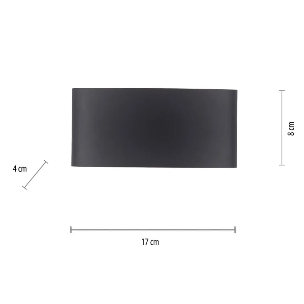 Paul Neuhaus udendørs LED-væglampe Carlo, 17 cm, sort