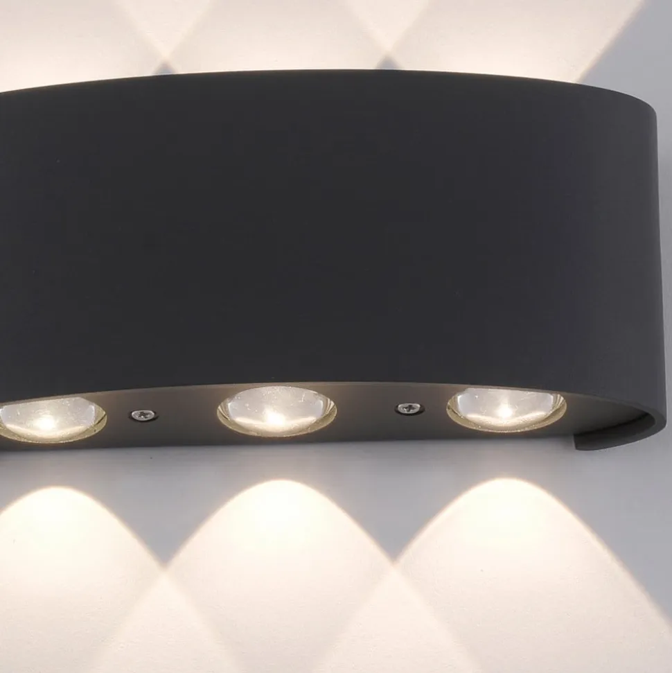 Paul Neuhaus udendørs LED-væglampe Carlo, 17 cm, sort