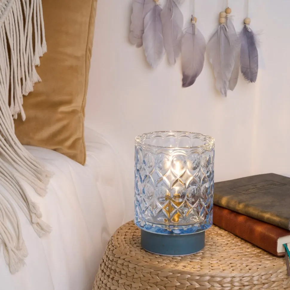 Pauleen Chic Glamour E14-LED-batteri, metal, blå