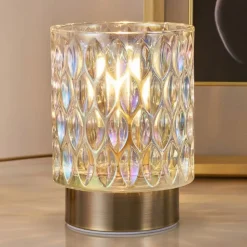Pauleen Clear Glamour dekolampe i glas, batteri