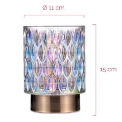 Pauleen Clear Glamour dekolampe i glas, batteri
