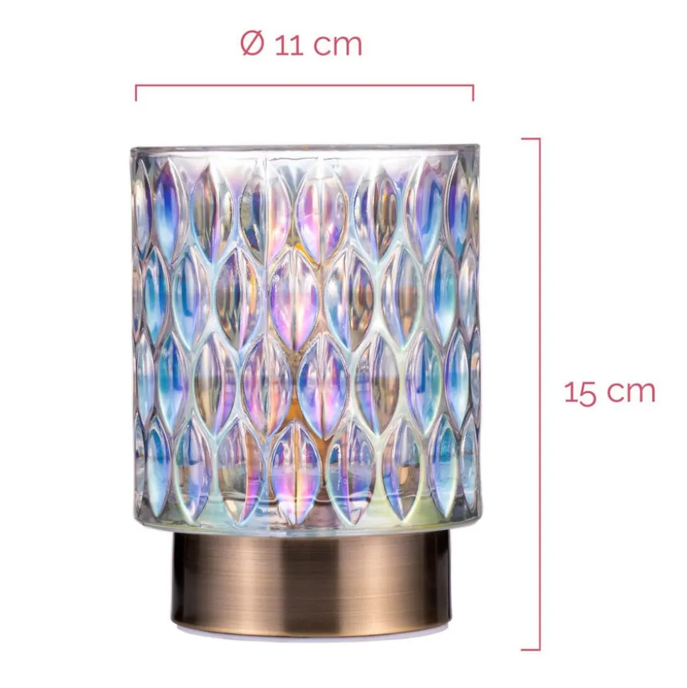 Pauleen Clear Glamour dekolampe i glas, batteri