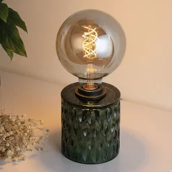Pauleen Crystal Magic bordlampe af grønt glas