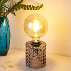 Pauleen Crystal Smoking bordlampe med glassokkel