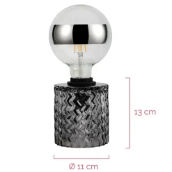 Pauleen Crystal Smoking bordlampe med glassokkel