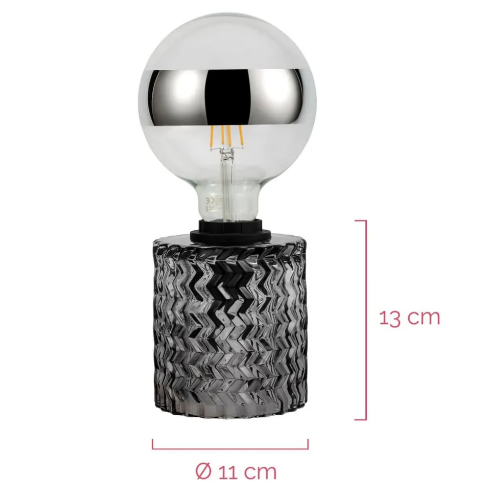Pauleen Crystal Smoking bordlampe med glassokkel
