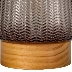 Pauleen Fancy Glamour E27-LED-batteri, træ, taupe