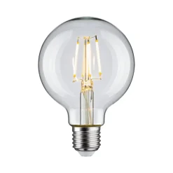 Pauleen LED-filamentpære G80 E27 4,8 W klar 2.700 K