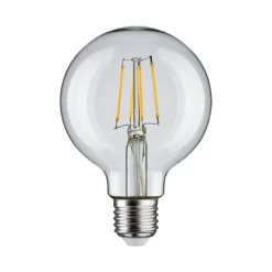 Pauleen LED-filamentpære G80 E27 4,8 W klar 4.000 K