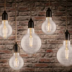 Pauleen LED-filamentpære G125 E27 9 W klar 2.700 K